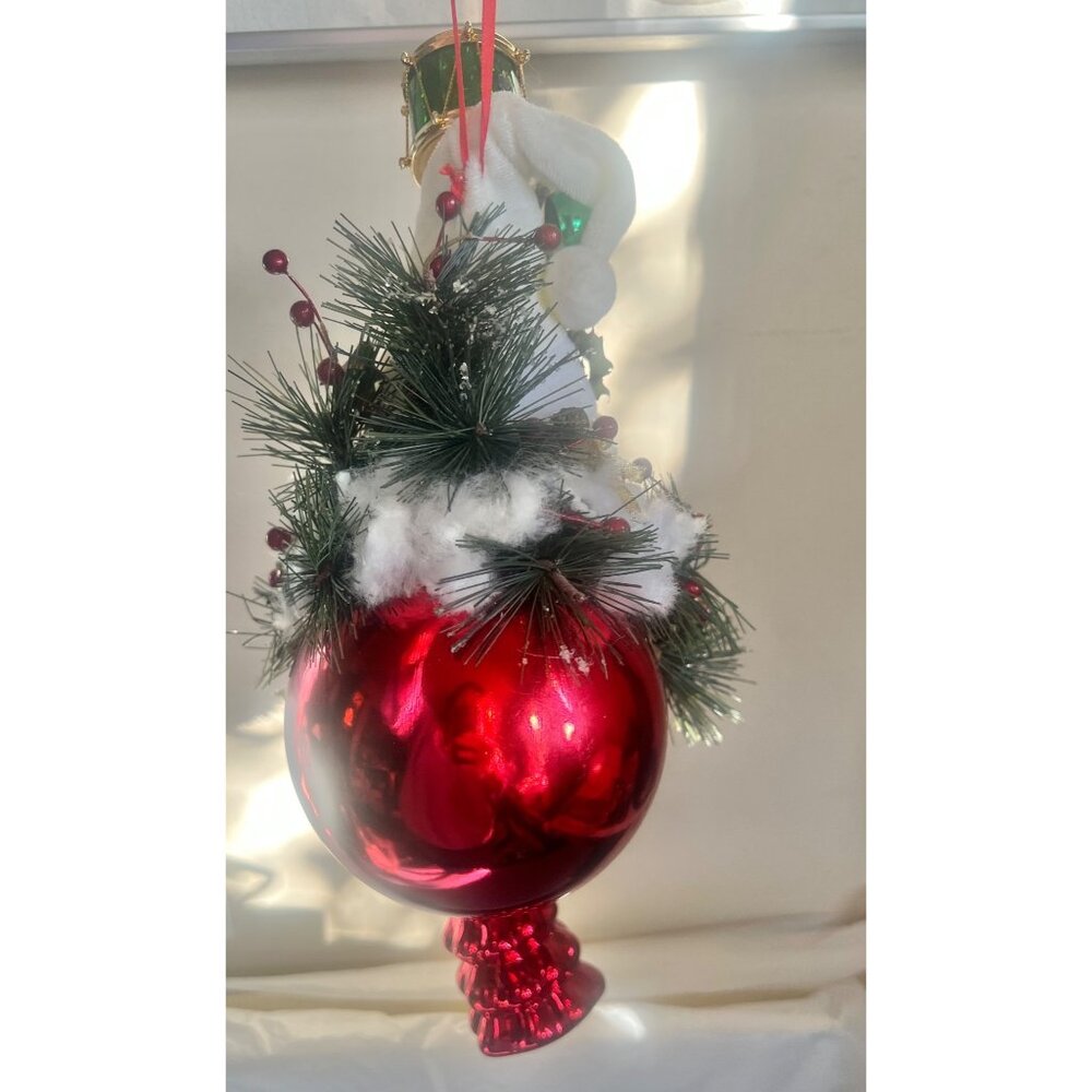 Santa Claus Christmas Ornament with Decorations Pine Accents 12” - Picture 16 of 16